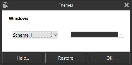 «Themes» dialog box