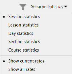Statistics Display Options