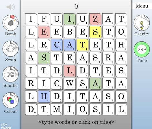 Typing Game Word Grid RapidTyping