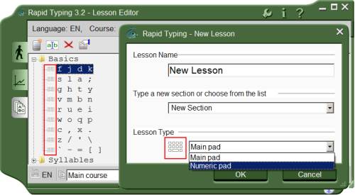 Typing lesson marking.