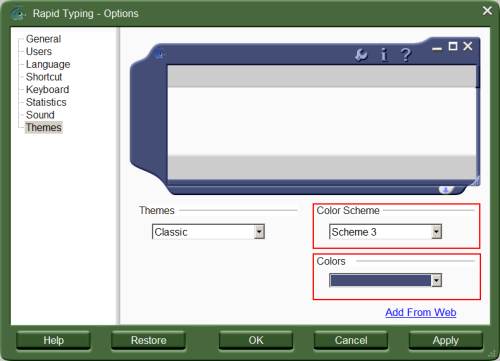 Add-on Theme Color Select