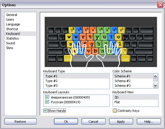 Options Keyboard