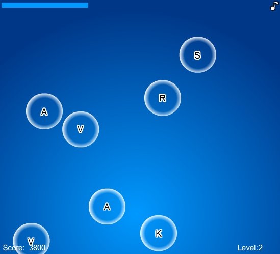 Bubbles Typing Game