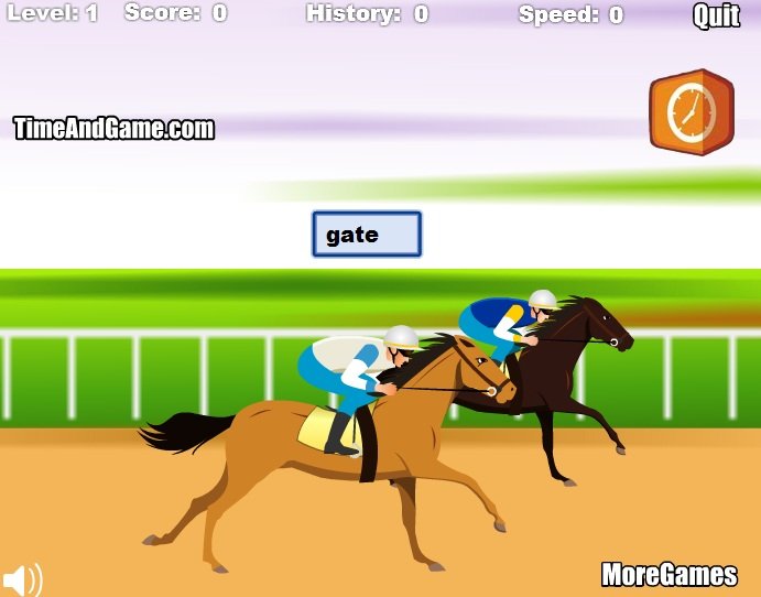 Typing Game: Horse Racing Typing